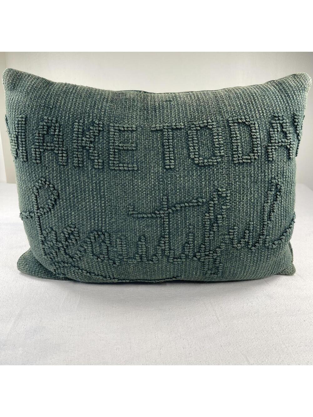 Primitives by Kathy Teal MAKE TODAY BEAUTIFUL Pillow 13”x18” Rectangle Accent